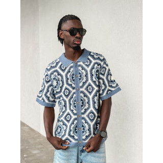 Chemise en crochet Robbin - Bleu