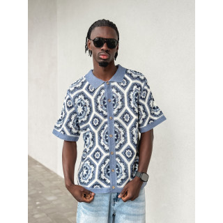 Chemise en crochet Robbin - Bleu