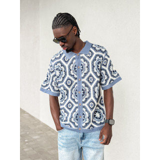 Chemise en crochet Robbin - Bleu
