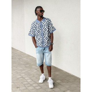 Chemise en crochet Robbin - Bleu