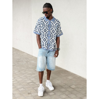 Chemise en crochet Robbin - Bleu
