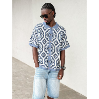 Chemise en crochet Robbin - Bleu