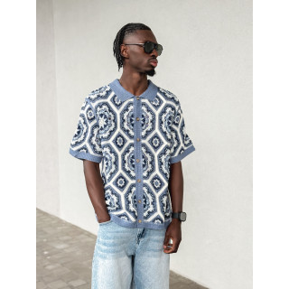 Chemise en crochet Robbin - Bleu