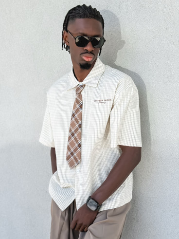 Chemise à carreaux Timothée - Beige