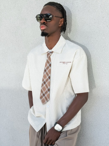 Chemise à carreaux Timothée - Beige