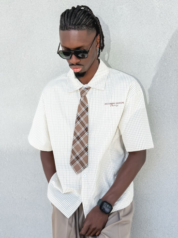 Chemise à carreaux Timothée - Beige