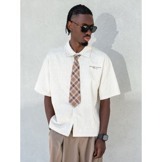 Chemise à carreaux Timothée - Beige