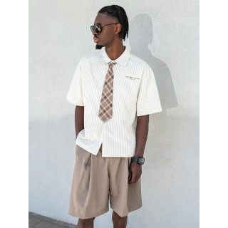 Chemise à carreaux Timothée - Beige