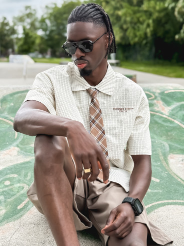 Chemise à carreaux Timothée - Beige