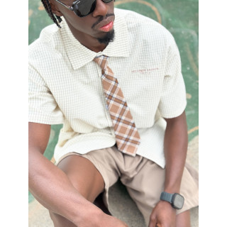 Chemise à carreaux Timothée - Beige