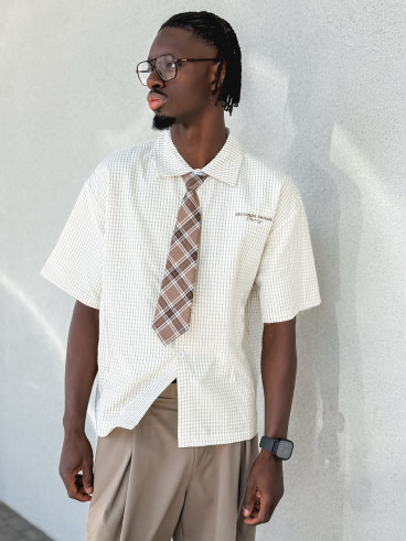 Chemise à carreaux Timothée - Beige