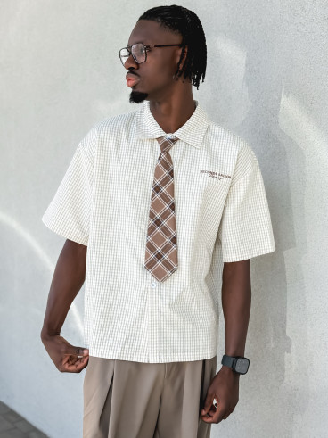 Chemise à carreaux Timothée - Beige