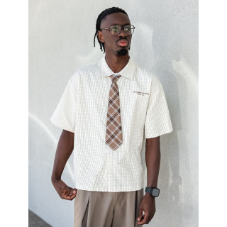 Chemise à carreaux Timothée - Beige