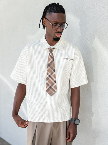 Chemise à carreaux Timothée - Beige