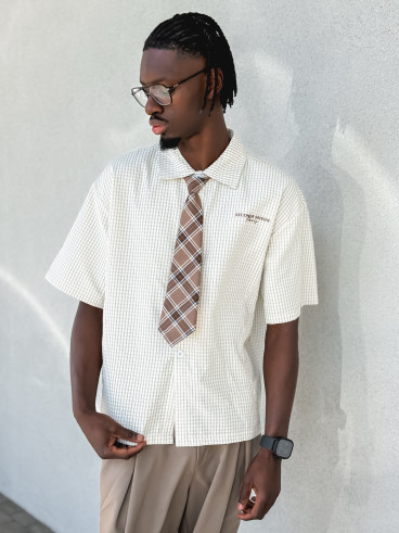 Chemise à carreaux Timothée - Beige