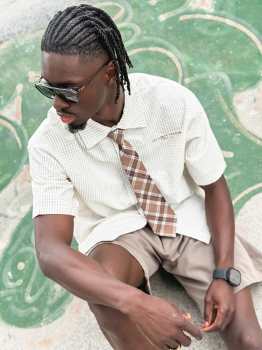 Chemise à carreaux Timothée - Beige