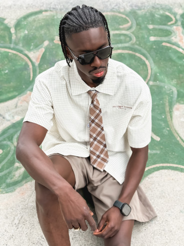 Chemise à carreaux Timothée - Beige