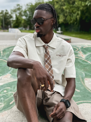 Chemise à carreaux Timothée - Beige