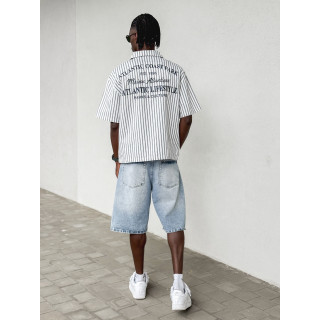 Chemise lignée Josh - Blanc/Bleu