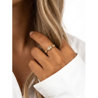 Bague Rubie - Doré
