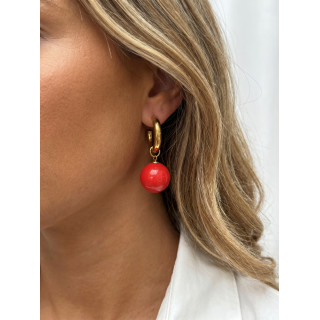 Boucles d'oreilles Cléophée - Rouge