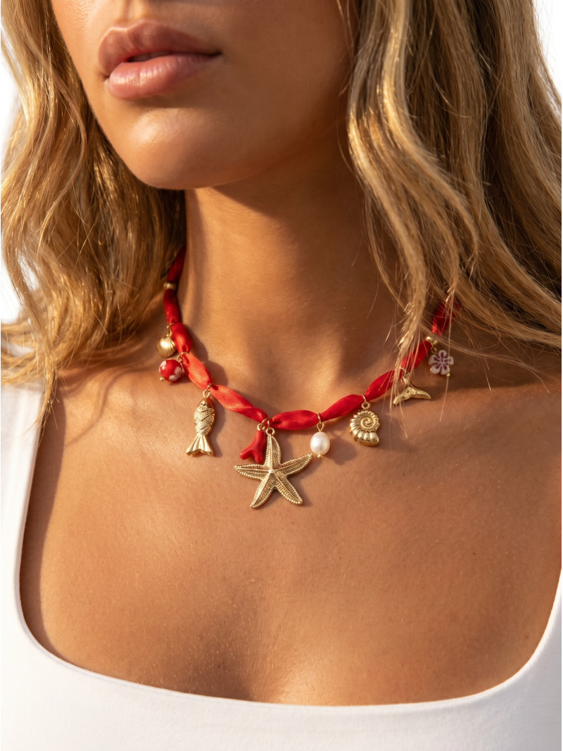 Collier Leandra - Rouge
