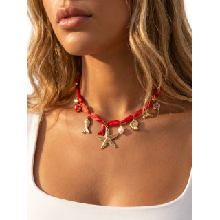 Collier Leandra - Rouge