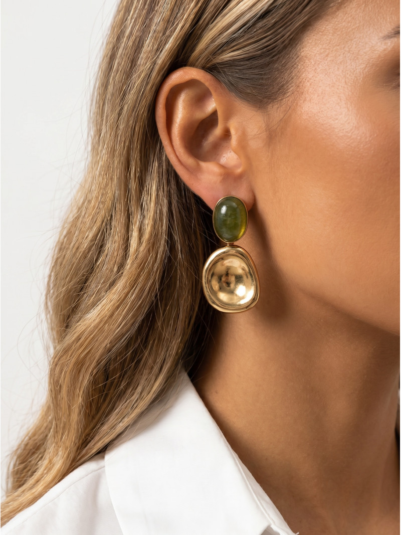 Boucles d'oreilles Léocadie - Vert