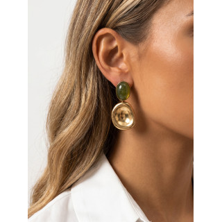 Boucles d'oreilles Léocadie - Vert