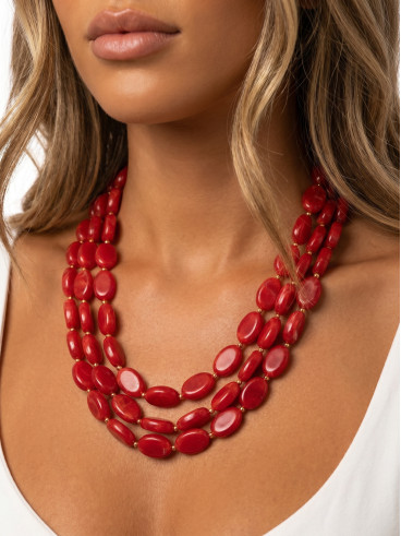 Collier Yelenie - Rouge