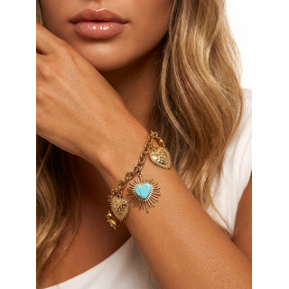 Bracelet Zelda - Doré/Bleu