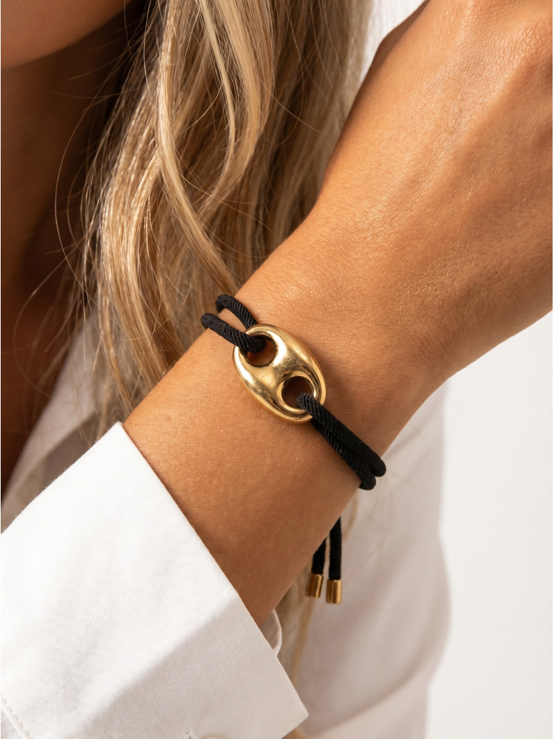 Bracelet Carlotta - Noir/Doré Bracelet Carlotta - Noir/Doré