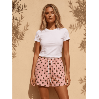 Short à pois Numéa - Rose/Noir