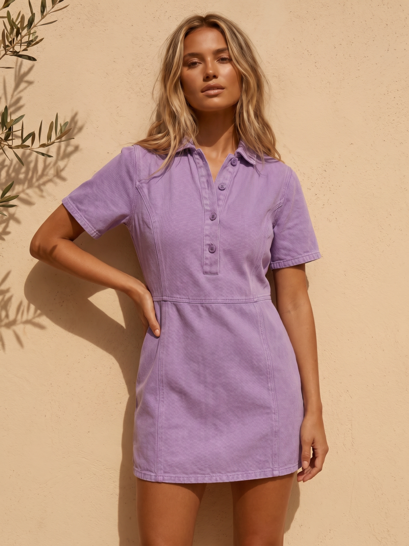 Robe courte Myrenia - Lilas