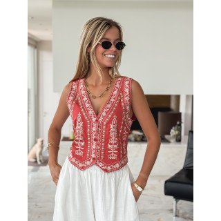 Gilet sans manches Shékina - Terracotta