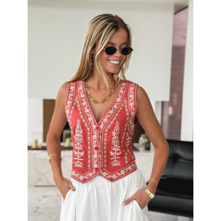 Gilet sans manches Shékina - Terracotta