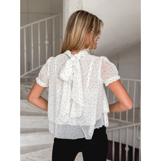 Blouse à pois Rulia - Ecru