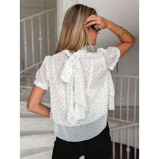 Blouse à pois Rulia - Ecru