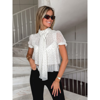 Blouse à pois Rulia - Ecru