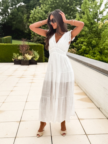 Robe longue Juana - Blanc
