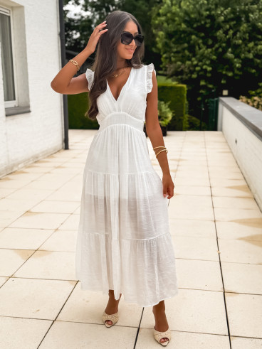 Robe longue Juana - Blanc
