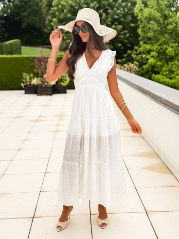 Robe longue Juana - Blanc