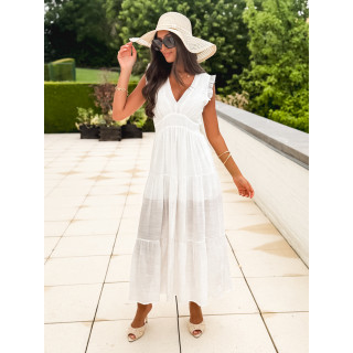 Robe longue Juana - Blanc