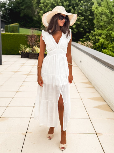 Robe longue Juana - Blanc