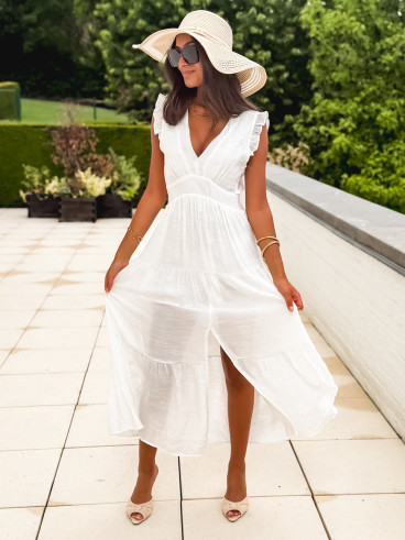 Robe longue Juana - Blanc