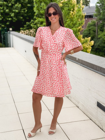 Robe courte Thérésa - Rose