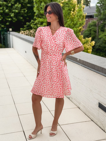 Robe courte Thérésa - Rose
