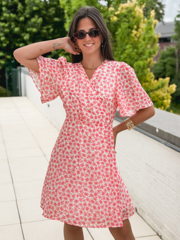Robe courte Thérésa - Rose