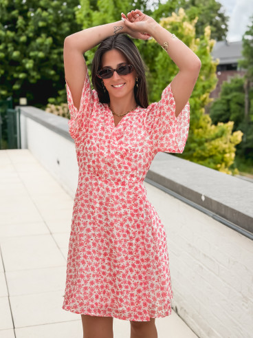 Robe courte Thérésa - Rose
