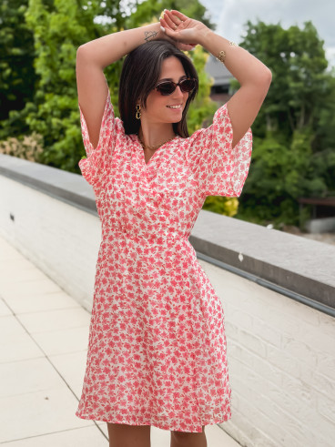 Robe courte Thérésa - Rose